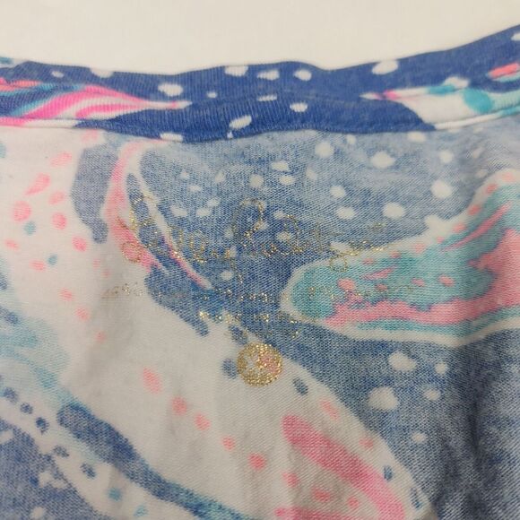 Lilly Pulitzer Womens Scoop Neck T-Shirt Star Fish Print Short Sleeve Tee XS * - Picture 2 of 9